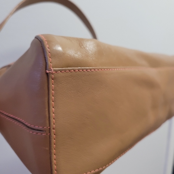 Furla shoulder leather bag tan colour with gold hardware - vintage - Picture 7 of 16